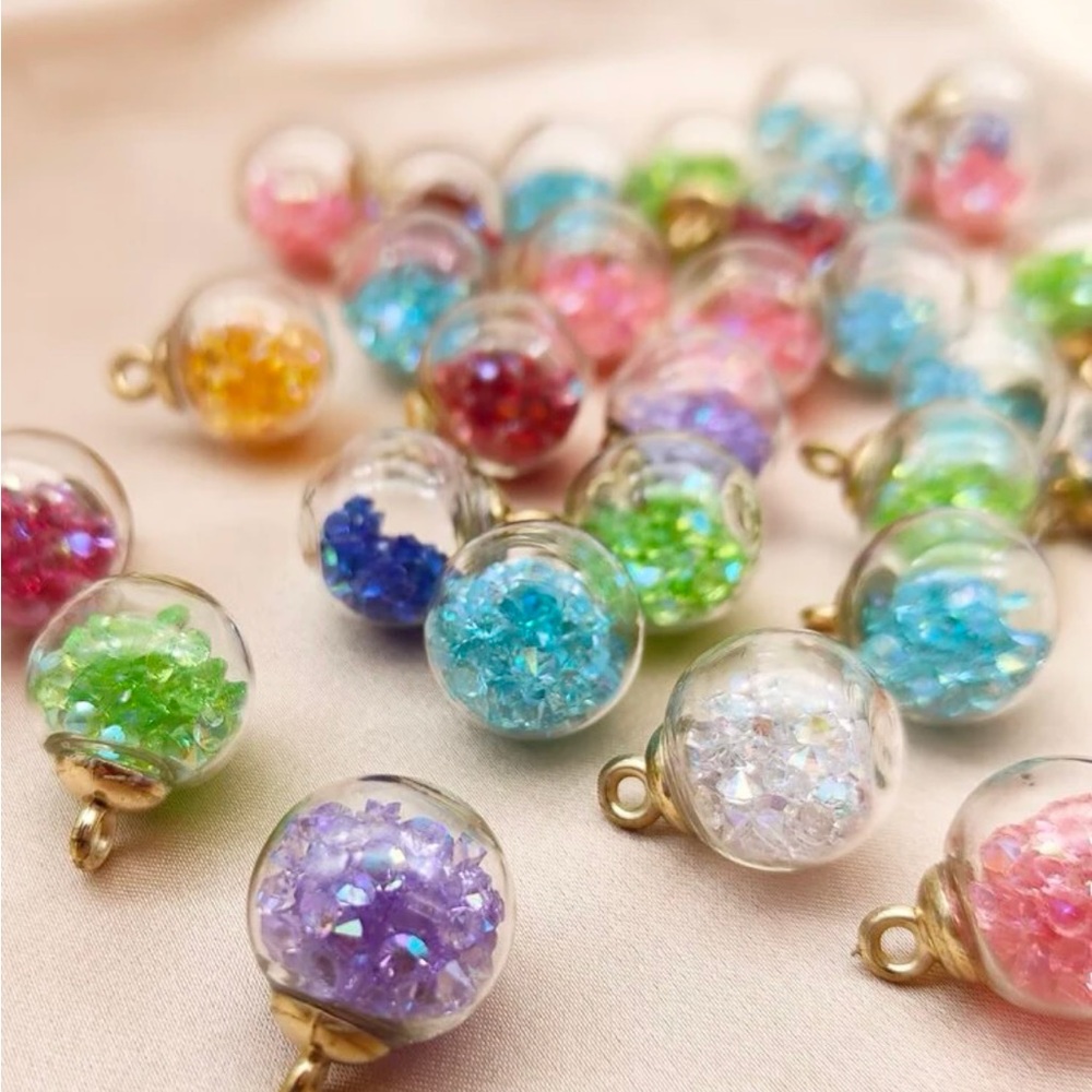 20 pieces rhinestone and clear glass ball for DIY pendant jewelry accessories